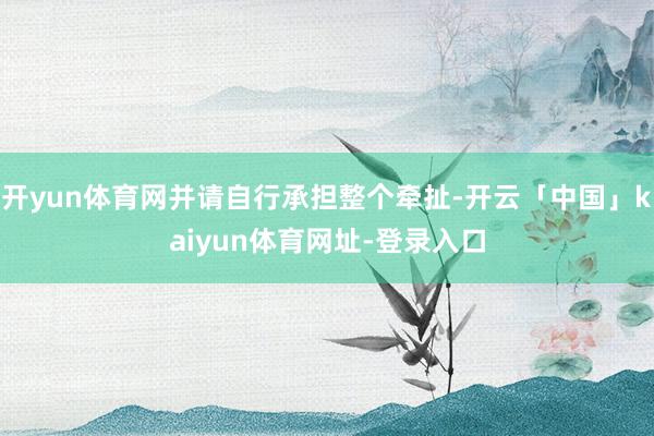 开yun体育网并请自行承担整个牵扯-开云「中国」kaiyun体育网址-登录入口