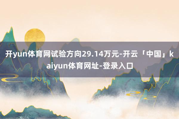 开yun体育网试验方向29.14万元-开云「中国」kaiyun体育网址-登录入口