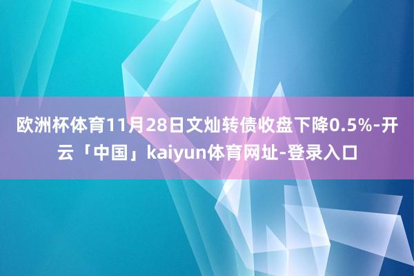 欧洲杯体育11月28日文灿转债收盘下降0.5%-开云「中国」kaiyun体育网址-登录入口